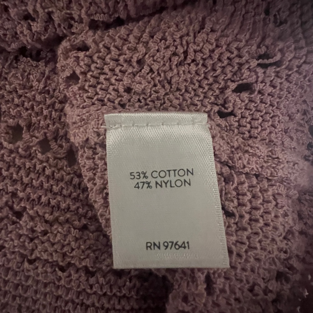 J Jill Tunic‎ Sweater Womens Size L Mauve/purple Open Knit A7 - Picture 4 of 7